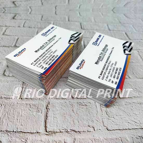 Kartu Nama Art Paper 210/260 gsm Uk. Standar 9x5,5cm Rio Digital Printing Palu