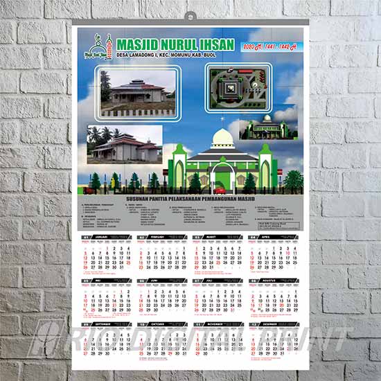 Kalender Dinding Uk. 31x48 cm